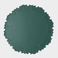Набор салфеток сервировочных &laquo;Элоиза&raquo;, 4 шт, d=37,5 см, цвет зелёный