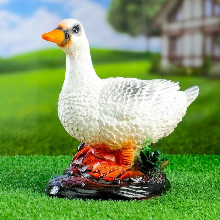 Садовая фигура Садовая фигура "Уточка на камне" 24х20см