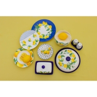 Маслёнка Доляна &laquo;Лимон&raquo;, 17&times;12&times;8,5 см, цвет белый