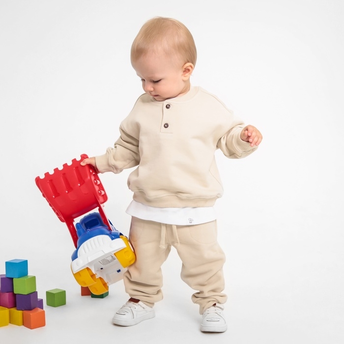 Толстовка детская MINAKU: Basic Line BABY, цвет бежевый, рост 74-80 Толстовка детская MINAKU: Basic Line BABY, цвет бежевый, рост 74-80