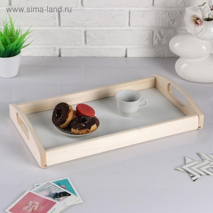 Поднос деревянный "Дачный", МАССИВ, 25&times;45&times;6,5 см