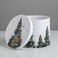 Круглая подарочная коробка &laquo;Happy New Year&raquo;, 15 х 18 см, Новый год