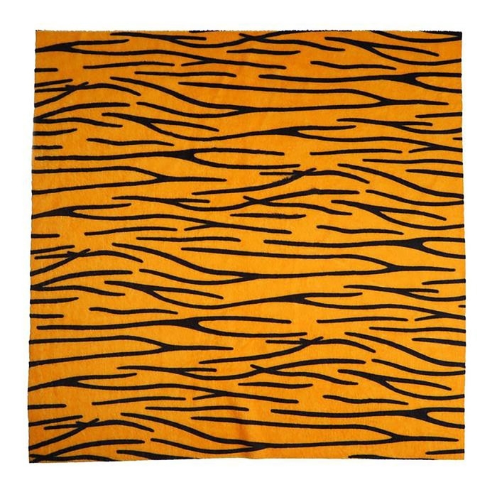 Лоскут для рукоделия, 53 &times; 53 см, мех тигровый яркий на трикотажной основе