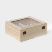 Ящик для хранения чайных пакетиков Доляна &laquo;Цейлон&raquo;, 4 ячейки, 16&times;13,8&times;6,5 см