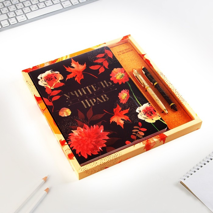 Подарочный набор &laquo;Учитель всегда прав&raquo;: ежедневник А5, 96 листов и ручки софт-тач