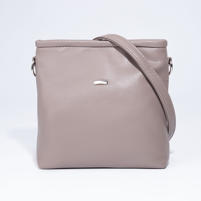 Сумка кросс-боди на молнии, цвет серо-бежевый Сумка кросс-боди на молнии, цвет серо-бежевый