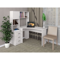 Стол компьютерный "Альянс-7", 1380х1190х1550, белый