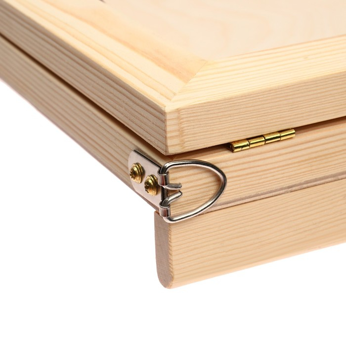 Мольберт настольный «Хлопушка», 300 х 500 х 400 мм, односторонний, переносной, неокрашенное дерево, Calligrata Мольберт настольный «Хлопушка», 300 х 500 х 400 мм, односторонний, переносной, неокрашенное дерево, Calligrata