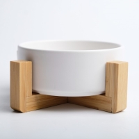 Миска керамическая на подставке 450 мл 13 х 5 см, белая Миска керамическая на подставке 450 мл 13 х 5 см, белая