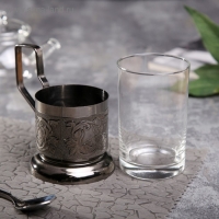 Подстаканник медный в наборе со стаканом Подстаканник медный в наборе со стаканом