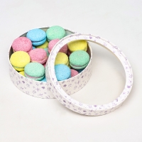 Коробка для макарун тубус с окном "Цветочки", белый, 20 х 6 см Коробка для макарун тубус с окном "Цветочки", белый, 20 х 6 см