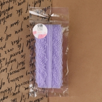 Кружево капроновое, 35 мм &times; 10 &plusmn; 1 м, цвет сиреневый