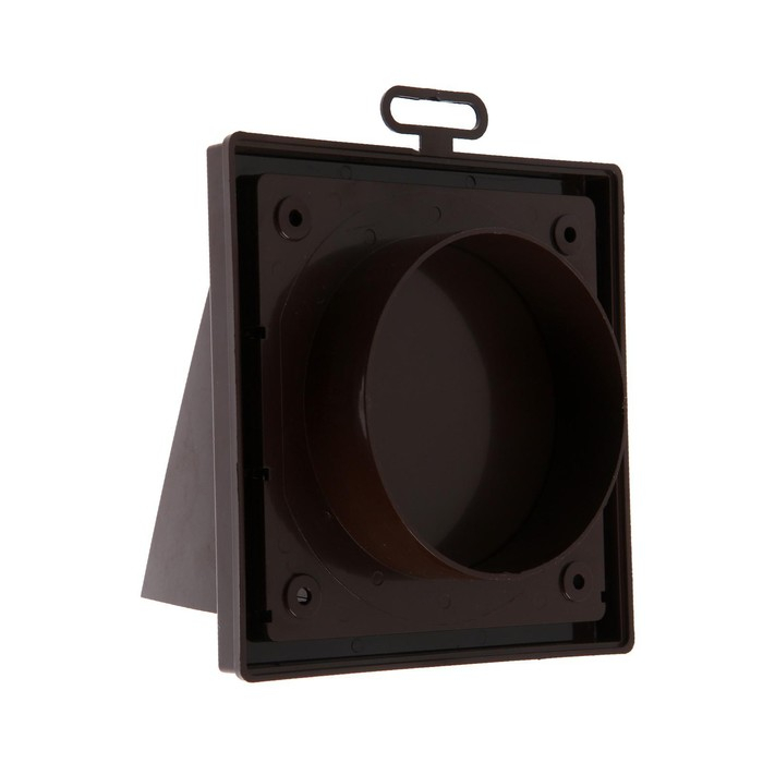 Выход стенной ERA 1515К10ФВ, 150x150 мм, с обратным клапаном, с фланцем d=100 мм, коричневый