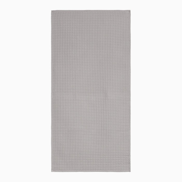 Полотенце вафельное банное Этель "Boho" 67*140 см, цв. светло-серый, 100% хл, 290 гр/м2