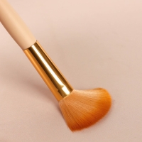 Набор кистей для макияжа &laquo;Орнамент&raquo;, 7 предметов, чехол на кнопке, цвет чёрный/бежевый