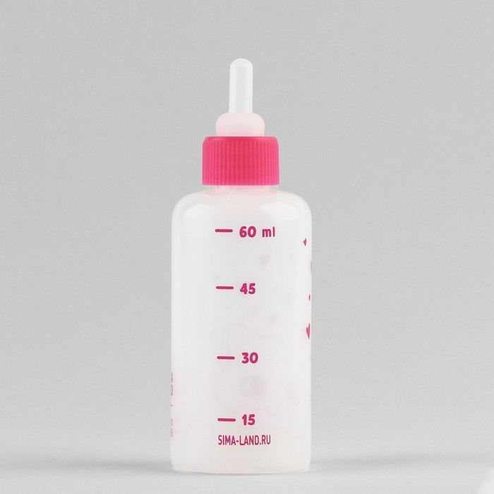 Набор для вскармливания &laquo;Пушистое счастье&raquo; для котят, 60 мл, с 4 сосками и ёршиком