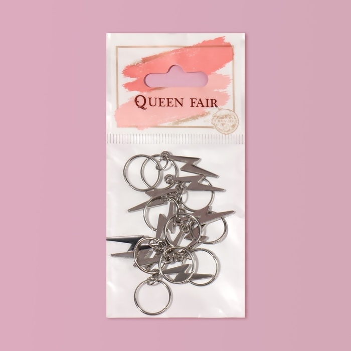 Пирсинг для волос «Молния», 4,1 × 1,3 см, 10 шт, цвет серебристый Пирсинг для волос «Молния», 4,1 × 1,3 см, 10 шт, цвет серебристый