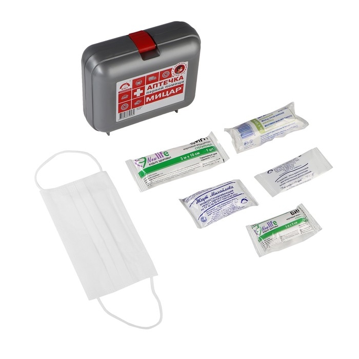 Автомобильная аптечка первой помощи №1 Автомобильная аптечка первой помощи №1 "Мицар" дорожная, футляр 5