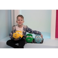 Трактор мягкая игрушка, цвет голубой Трактор мягкая игрушка, цвет голубой