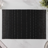 Салфетки сервировочные на стол Доляна «Инь», 4 шт, 30×45 см, цвет чёрный Салфетки сервировочные на стол Доляна «Инь», 4 шт, 30×45 см, цвет чёрный