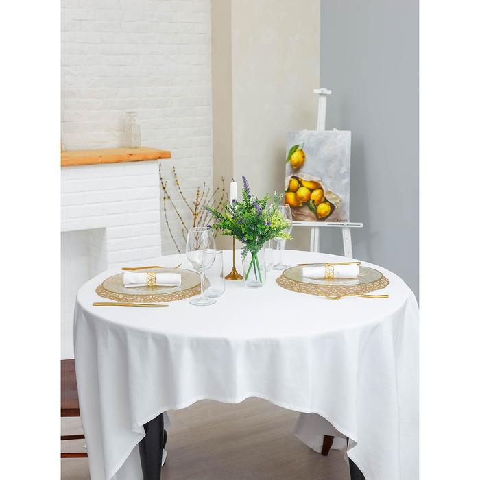 Салфетки сервировочные на стол Доляна &laquo;Паутинка&raquo;, d=38 см, 4 шт, цвет золотой