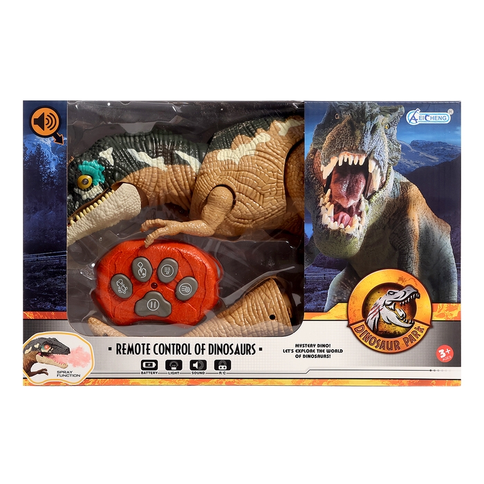 Динозавр «T-Rex», радиоуправление, эффект дыма, проектор, цвет МИКС Динозавр «T-Rex», радиоуправление, эффект дыма, проектор, цвет МИКС