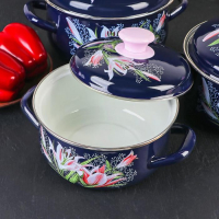 Набор эмалированных кастрюль &laquo;Версаль&raquo;, 3 предмета: 1,5 л, 2 л, 3 л, индукция