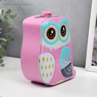 Копилка металл "Филин очковый" МИКС 16х13х6,5 см Копилка металл "Филин очковый" МИКС 16х13х6,5 см