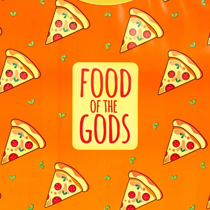 Нагрудник для кормления &laquo;Pizza&raquo; непромокаемый на липучке, с карманом