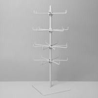 Вертушка, 2 яруса по 6 крючков и 2 яруса по 8 крючков, 17×17×32 см, цвет белый Вертушка, 2 яруса по 6 крючков и 2 яруса по 8 крючков, 17×17×32 см, цвет белый