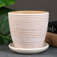 Горшок цветочный "Халва" бежевый крокус, 0,75 л Горшок цветочный "Халва" бежевый крокус, 0,75 л