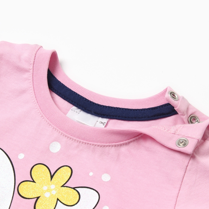 Футболка для девочки, цвет нежно-розовый, рост 80 см