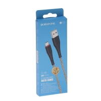 Кабель Borofone BX25, microUSB - USB, 2.4 А, 1 м, нейлоновая оплётка, чёрный Кабель Borofone BX25, microUSB - USB, 2.4 А, 1 м, нейлоновая оплётка, чёрный