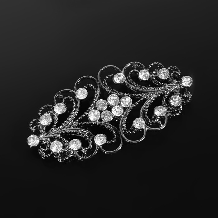 Декоративная застёжка, 6,5 &times; 3 см, цвет чёрный