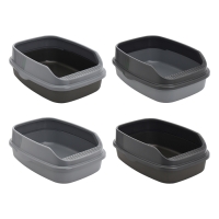 Туалет Айша XL с бортом 64 х 44 х 21 см серый FIX Туалет Айша XL с бортом 64 х 44 х 21 см серый FIX