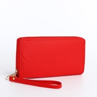 Кошелёк женский на молнии, цвет алый Кошелёк женский на молнии, цвет алый
