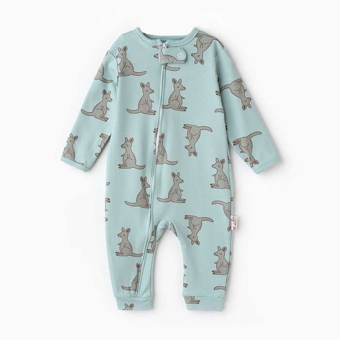 Комбинезон детский (3 шт.), цвет бежевый/зелёный/белый, рост 86 см