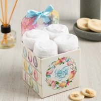 Набор декоративных махровых салфеток Этель &laquo;Пасха&raquo; 30х30 см-4шт, хлопок, 340 г/м2