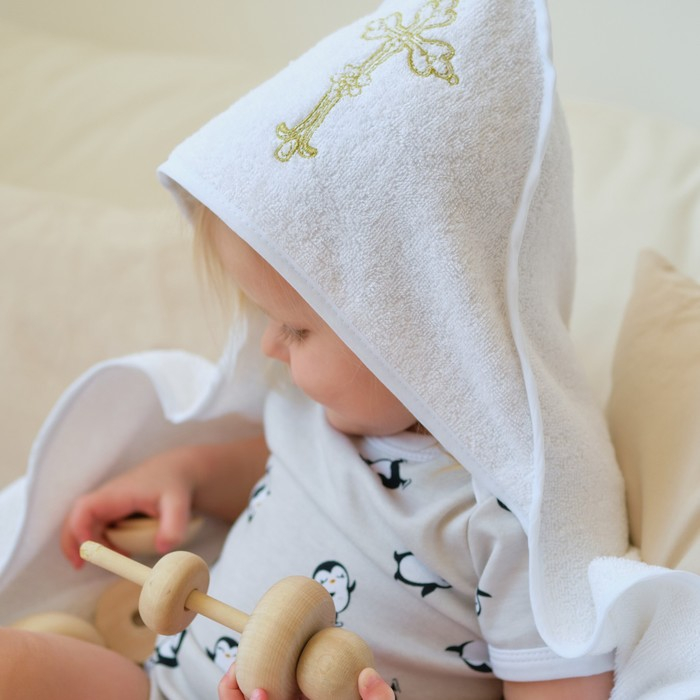 Полотенце крестильное с вышивкой 100% хлопок, 75 х 75 см Полотенце крестильное с вышивкой 100% хлопок, 75 х 75 см