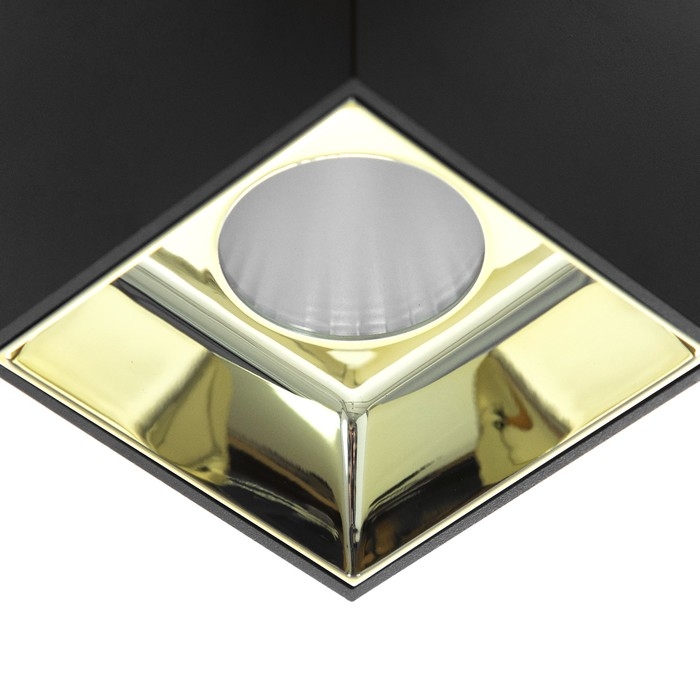 Светильник Светильник "Кубик" LED 4000К 10Вт DIM220 черный золото 7,5х7,5х9,5см