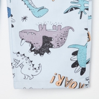 Пижама детская из фланели (рубашка, брюки) KAFTAN "Дино", размер 122-128, голубой Пижама детская из фланели (рубашка, брюки) KAFTAN "Дино", размер 122-128, голубой