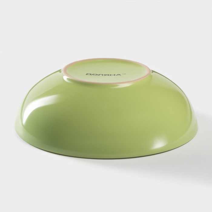 Миска керамическая Доляна &laquo;Пастель&raquo;, 700 мл, d=18 см, цвет зелёный