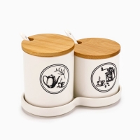 Банки для хранения сыпучих продуктов &laquo;Аромат утра&raquo;: 2 шт, 250 мл, 400 мл