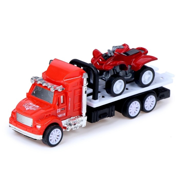 Грузовик инерционный «Автовоз», с 2 квадроциклами, МИКС Грузовик инерционный «Автовоз», с 2 квадроциклами, МИКС