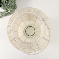 Подсвечник пластик "Фонарик. Плетёнка" белый 60х25х25 см Подсвечник пластик "Фонарик. Плетёнка" белый 60х25х25 см