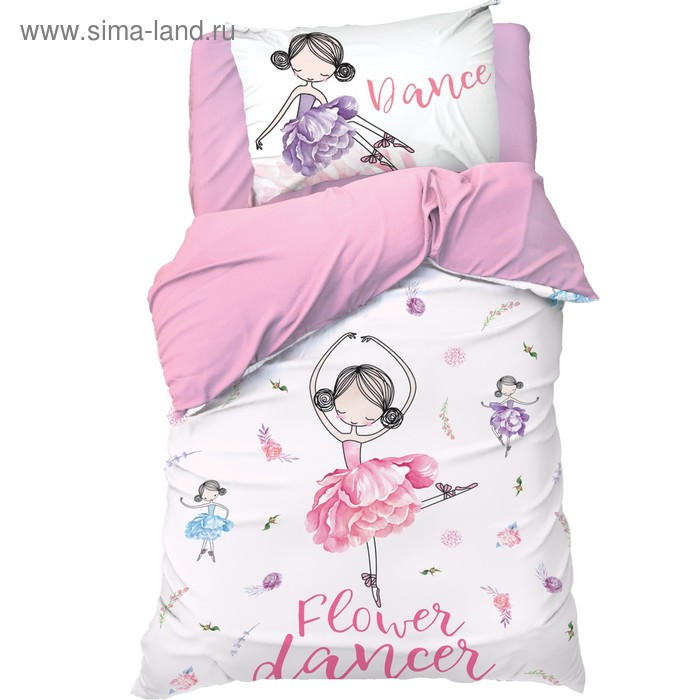 Постельное бельё &laquo;Этель&raquo; 1.5 сп Flower dancer 143х215 см, 150х214 см, 50х70 см -1 шт,100% хлопок, бязь