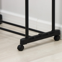 Стойка - вешалка напольная для одежды Доляна, телескопическая, 2 перекладины, 80(145) × 43 × 90(160) см Стойка - вешалка напольная для одежды Доляна, телескопическая, 2 перекладины, 80(145) × 43 × 90(160) см