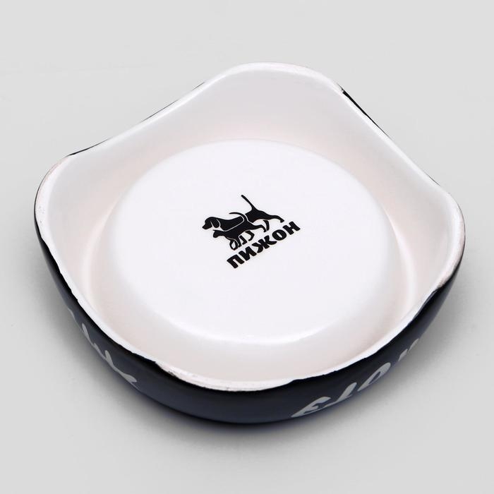 Миска керамическая "КОТЭ" 200 мл  13 х 4,5 см, черная