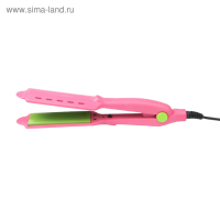 Щипцы-гофре Luazon LW-48, 50 Вт, керамическое покрытие, 100х45 мм, до 180 &deg;C, розовые