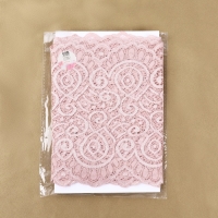 Кружевная эластичная ткань, 180 мм × 2,7 ± 0,5 м, цвет пудровый Кружевная эластичная ткань, 180 мм × 2,7 ± 0,5 м, цвет пудровый